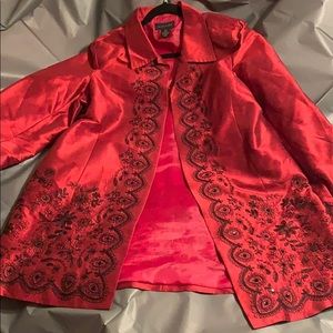Gorgeous Red Silk Jacket!